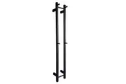 AGUZZO Ezy Fit Vertical Bottom Wired Heated Double Towel Rail - Matte Black
