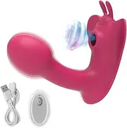 Wireless Rechargeable Intimate Massager, 10 Vibration Modes, Remote Control, USB Charging, Pink