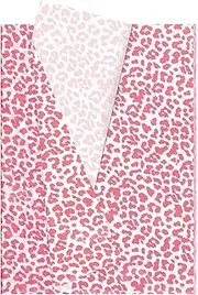 Hjvvr Pink Cheetah Print Tissue Paper,20sheets Gift Wrapping Paper with Leopard Pattern,50x35cm Wrapping Tissue for Gift Bags