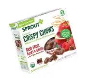 Sprout Organic Baby Food, Sprout Crispy Chews Organic Toddler Snacks, Red Ber...
