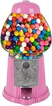 Great Northern Popcorn 15” Bubble Gum Machine with Glass Globe and Metal Base - Vintage Style Gum Ball Machine by Great Northern Popcorn (Pink)