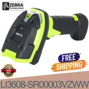 Zebra LI3608-SR00003VZWW Industrial Green Handheld w/ USB Cable Barcode Scanner