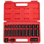 Sunex 3325 3/8" Drive 25-Piece SAE Master Impact Socket Set, 6-Pt STD/DP Sockets
