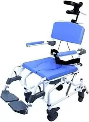 Healthline 791154430149 Aluminum Tilt Shower Commode Chair, 18 in.