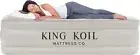 King Koil Pillow Top Plush Queen Air Mattress With Built-in Queen, Beige
