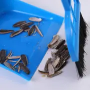 (Blue)Small Hand Broom Dustpan Set Multifunctional Portable Table Top Brush Hot