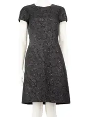 Black Sparkle Knee-Length Dress