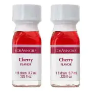 LorAnn Oils Cherry Flavor, Twin Pack 1 Dram Super Strength Extract Candy Baking
