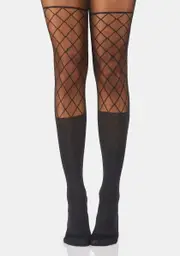 Flirty Hazard Print Tights