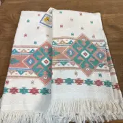 2~Vintage Associated Mills Kitchen Towel Southwest/Aztec MCM~16"x24"