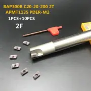 BAP300R C20-20-200 2 Fulte End Mill CNC Milling Cutter Holder + 10Pcs APMT1135