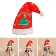 Christmas Santa Hat with Furry White Trim Multicolored Christmas Hat Supplies