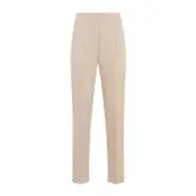 [Max Mara] Max Mara-Beige Empoli Cotton Twill Pants-Donna 44 IT