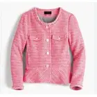 NWT J. Crew Peplum Lady Jacket in Neon Fuchsia Tweed