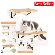 Elegant Cat Climbing Shelves with Jute Scratching Mat - Perfect for Happy Cats