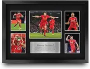 HWC Trading A3 FR Steven Gerrard Gift Signed Large Framed A3 Printed Autograph Liverpool Gifts Print Photo Picture Display