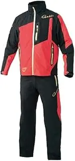 [Gamakatsu] GM-3571 Artema Shield 200 Wind-Up Rain Suit, Black x Red, M