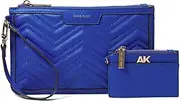 [Anne Klein] Quilted Two-Piece Pouch Set, Galactic Cobalt, One Size, Quilted Two-piece Pouch Set