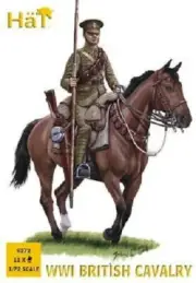 HaT 8272 1/72 Plastic WWI British Cavalry-Twelve Figures & Horses/Weapons