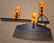 New 3-Piece Fiskars QuikFit Garden Rake, Leaf Rake & Cultivator Attachments Only