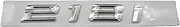KBTBSCCPLG Chrome Shiny Silver ABS Number Letters Word Car Trunk Badge Emblem Letter Decal Sticker Compatible with BMW 2 Series 218i Car Logo