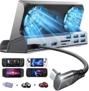 LISEN Steam Deck Dock, 10 in 1 USB C Docking Station for Steam Deck with HDMI