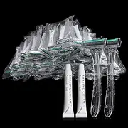 Kheoxusa (200 Pack) Disposable Razors,Disposable Razors Men,Twin Blade Disposable Razors,Razors For Men Disposable,Men's Disposable Shaving Razors,Disposable Razors Bulk,Individually Wrapped Razors-Transparent White