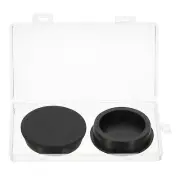 Silicone Rubber Hole Plug Soft Stoppers W Box for 62-63mm Hole Black 2 Pieces