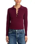 Single Thread Ribbed Polo Sweater