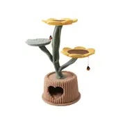 Cmisstree Sunflower in a Pot House Pet Cat Tree Scratcher Post w/ Hanging Toy