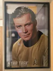 Star Trek 1966 William Shatner as Kirk up close Poster Framed 24x36