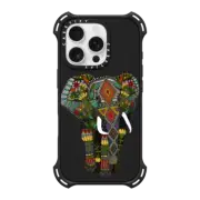 iPhone 16 Pro Bounce Case MagSafe Compatible floral elephant transparent