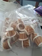 22 Pack Mini Woven Baskets with Handles for Party Favors, Tiny Baskets- 2x3 inch