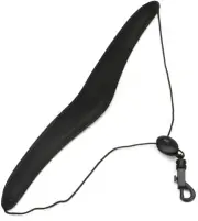 Levy's M27L-BLK Deluxe Leather Saxophone Neck Strap - Black (2-pack) Bundle