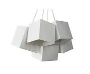 Loria White White Square Cluster Pendant Lights