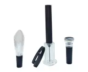 Fashion-Wine Opener With Foil Cutter Gift Set For Wine Lovers |Wine Pump Air Pressure Wine Bottle Opener-Black