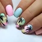 24PCS/BOX French Gold Lines Fake Nail Aurora Blur Press on Nails for Women Girl