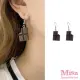 【MISA】韓國設計趣味仿真牛奶巧克力咬一口造型夾式耳環(無耳洞耳環 耳夾 夾式耳環 巧克力耳環)