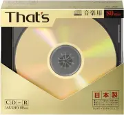 That’s CD-R Music 16x Speed 80 Minutes Gold Label 10mm P Case 5