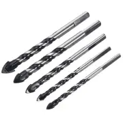 5 Pcs Multi-Material Drill Bit Set for Tile,Concrete, Brick, Glass, Plastic4389