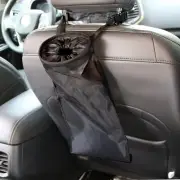 IPELY Universal Car Vehicle Back Seat Headrest Litter Trash Garbage Can (Blac...