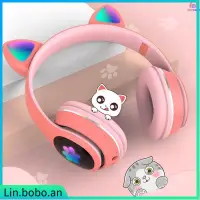 在飛比找蝦皮購物優惠-Earphone Cat Ear Headphone Blu