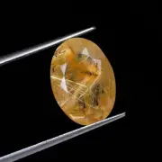 Golden Rutile Quartz 100% Natural Gemstone Faceted Cut 5 Ct. 14x10x6 mm AQ-453