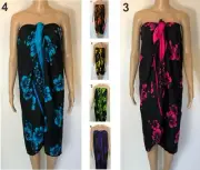 LADIES TUBE SARONG MUMU DRESS T24 size 16 18 20 22 Elastic Back Medium Length