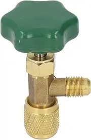 Air Conditioning Refrigerant Valve Copper ABS Leak Proof 1/4in SAE Refrigerant Tank Valve for Replacement Durable Anti Slip Handle for Air Conditioners HVAC Systems