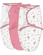 SwaddleMe Original Swaddle 3 pack Amal/Medium Pink/White For Girls 0-3 Months
