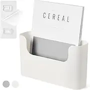 YOHOM Adhesive Mount Holder No Drilling File Organiser Wall Magazines Rack Paper Mail Holder Document Filing Notebook Bathroom Storage, Single Pocket, Warm White