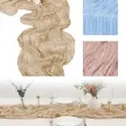 Natural Material Cheesecloth Runner 35 W x 120 L for Table Decorations