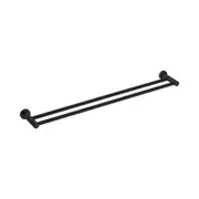 Nero Mecca Double Towel Rail 800mm Matte Black NR1930dMB
