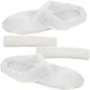 LAPYAPPE Warm Cotton Shoe Covers Detachable Washable Liners for Women's Slippers Boot Sleeves Size 30-31